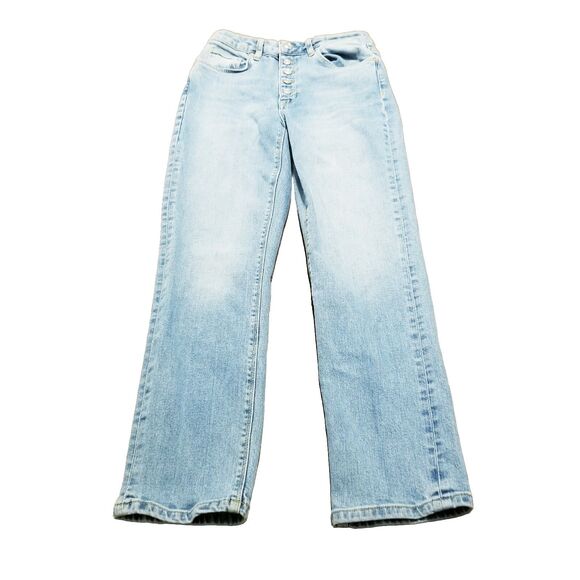 Reiss Bailey Jeans Women's Size 26 Light Wash Stretch Denim Button Fly (25x26)